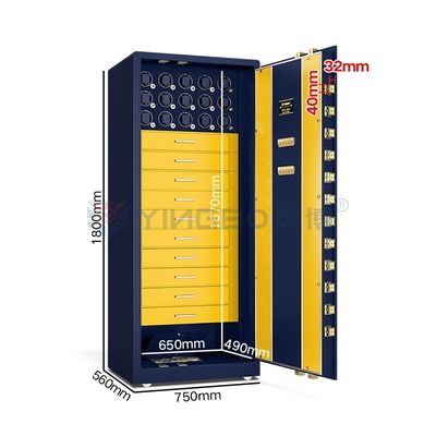 H1800mm Podwójny Alarm Inteligentny biżuteria zegarek Winder Safe Box Solid Steel