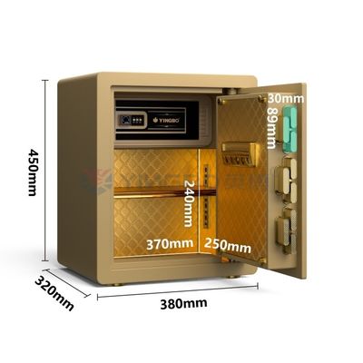 Dwukrotny alarm alarmowy Dom, sejf antykradztwo H450mm ((Złoto))