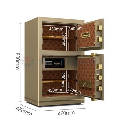 Podwójne drzwi 46 kg Biurowy luksusowy sejf podwójny alarm YB/N7-80D