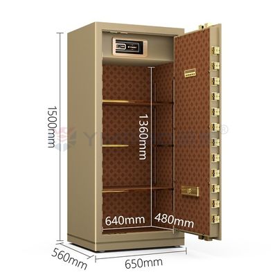 Złoto, stali stałej, odciski palców, zamek biurowy, sejf, podwójny alarm YB/N7-150