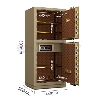 YINGBO Solid Steel Dual Alarm Luxury Office Safe Box Zamek odcisków palców YB/N7-150D