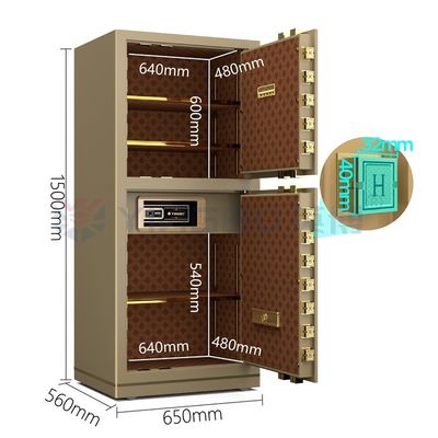 Solid Steel Dual Alarm Luxury Office Safe Box Elektroniczny zamek YB/N7-150D