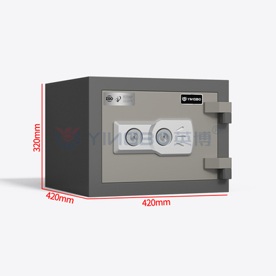 Skrzynka do przechowywania plików, bezpieczny sejf, klucz z podwójnymi kluczami z stali stałej.
