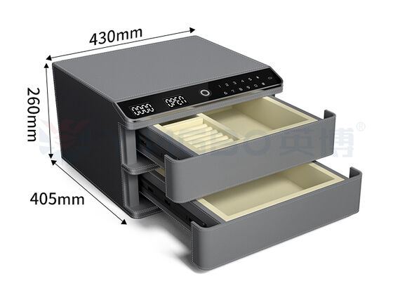Bezpieczeństwo Skrzynka zabezpieczająca z biżuterią pokrytą skórą Automatycznie otwierająca się podwójne warstwy