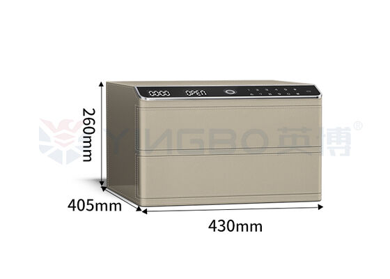 Podwójne warstwy stali stałej pokryte skórą biżuteria mały sejf rozpoznawanie biometryczne