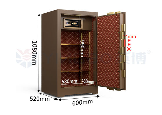 Cyfrowy elektroniczny zamek sejf komercyjny Pudełko sejf komercyjny Panel drzwiowy z stali stałej o grubości 10 mm sejf komercyjny YB/ZY-100
