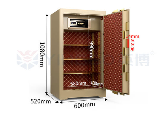 H1080mm Skrzynka bezpieczeństwa handlowa Skrzynka bezpieczeństwa budowlana ze stali stałej