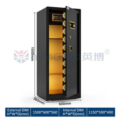 Kwadratowy uchwyt RS-150 Skrzynka bezpieczna dla domu Patentowane podwójne rzędy śruby Wymienne półki