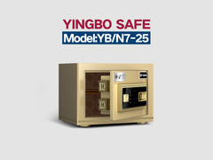 Złoty skrzynia bezpieczeństwa biurowego z podwójnym alarmem H250mm